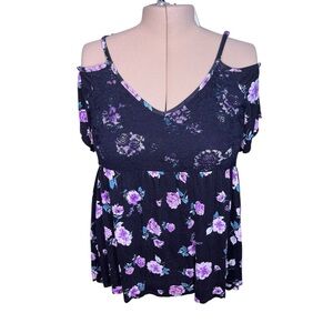 Torrid Floral Cold Shoulder Top
